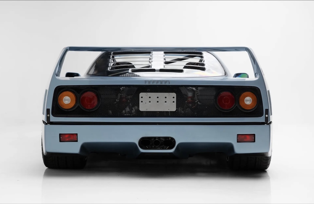 Rear end of Ferrari sports car